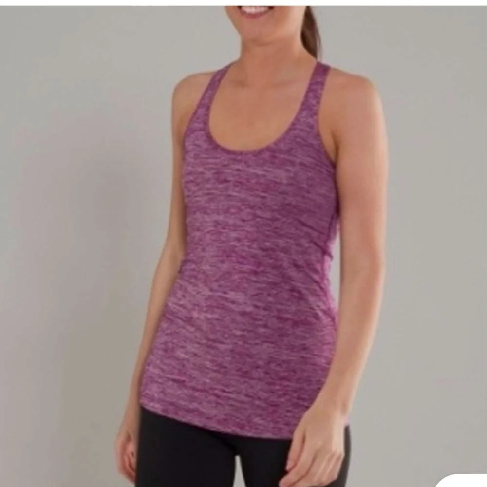 lululemon athletica Purple Pink Fitted Sleeveless Tank Top